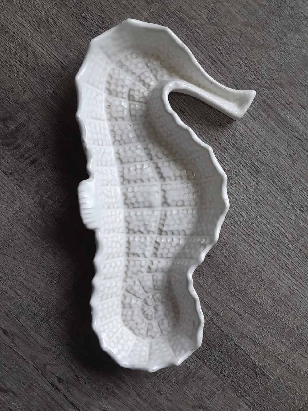 White Ceramic Seahorse Wall Art